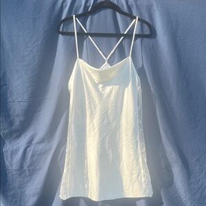Rya Collection Darling Lace Trim White Chemise sexy lingerie large adjustable